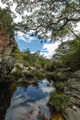 Fototapeta na wymiar natural landscape in the city of Sao Goncalo do Rio das Pedras, State of Minas Gerais, Brazil