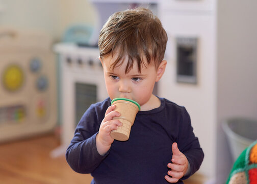 Cute Toddler Pretending To Eat Icecream