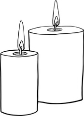 simplicity spa candle freehand drawing