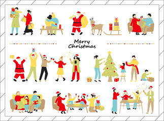 クリスマスを楽しむ人達