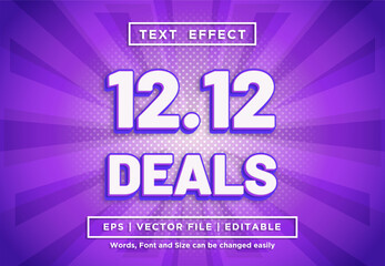 12.12 deal elegant editable text effect