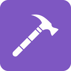 Hammer Multicolor Round Corner Glyph Inverted Icon
