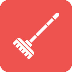 Floor Mop Multicolor Round Corner Glyph Inverted Icon