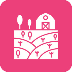 Farm Multicolor Round Corner Glyph Inverted Icon