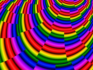 Spirals, abstract background with rainbow