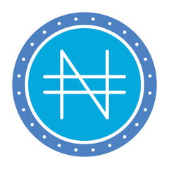 Naira Glyph Two Color Icon
