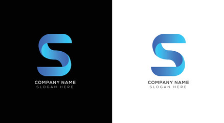 Modern minimalist letter S logo design