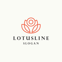 Lotus logo icon design template 