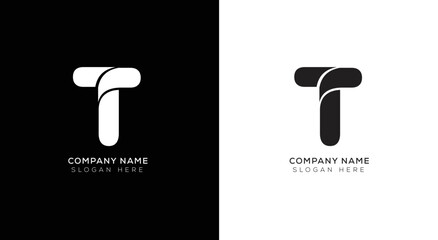 Gradient abstract letter T logo design