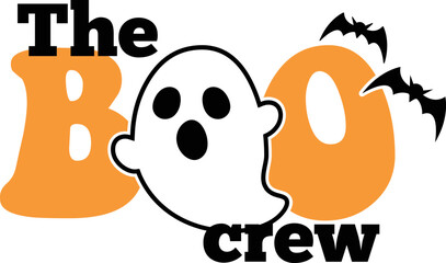 The boo crew design with ghost and bats.