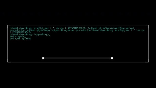 Encrypted fast scrolling programming security hacking code