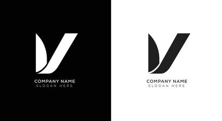 Elegant of abstract letter V logo design