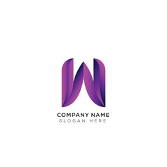 Branding identity corporate vector letter w logo design black and white