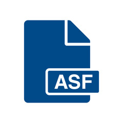 File document icon, ASF symbol design illustration.