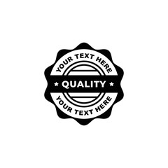 Quality stamp seal icon vector illustration