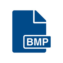 File document icon, BMP symbol design illustration.