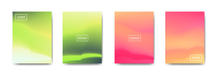 set of abstract background with beautiful gradation color, colorful background for poster flyer banner backdrop.vertical banner.cool fluid background vector illustration