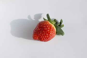 fresh strawberry isolated white background