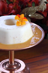 Coconut Flan with Passion Fruit Syrup