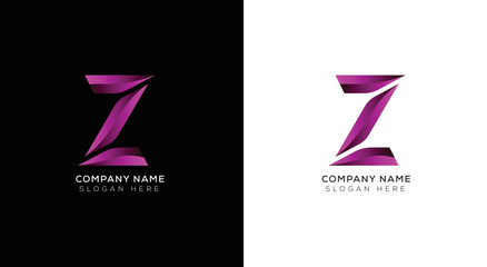 Modern minimal letter z logo design with gradient