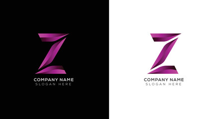 Obraz premium Modern minimal letter z logo design with gradient