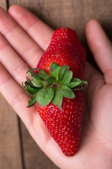 Fresh strawberries Conjoined twin red ripe 