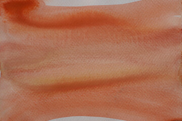 Watercolor stroke and spray on white paper , Abstract background by hand drawn brown color liquid drip