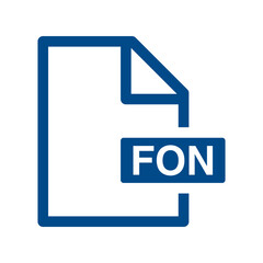 File document outline icon, FON symbol design illustration.