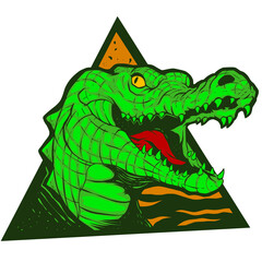 Crocodile illustration png mascot