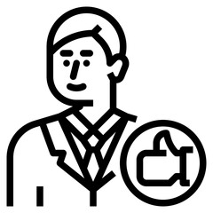 businessman line icon