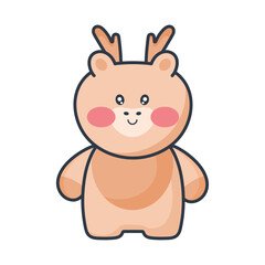 cute deer kawaii animal