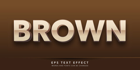 brown 3d editable text effect