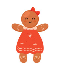 christmas female ginger cookie