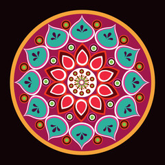 colourful mandala art drawing 15. This is an eps file.