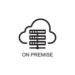 on premise icon , technology icon