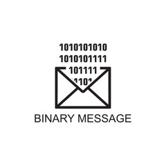 binary message icon , technology icon
