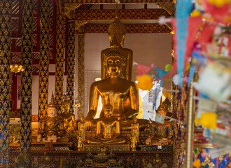 Big Buddha statue in Sanctuary of Wat Suan Dok, Suan dok temple in chiangmai Thailand