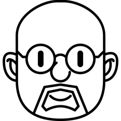 man user avatar line icon illustration