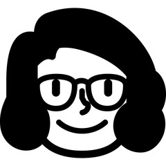 woman user avatar glyph icon illustration