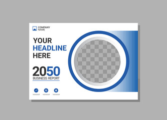 Corporate book cover horizontal design