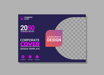 Corporate book cover horizontal design