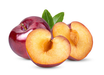 red cherry plum on transparent png