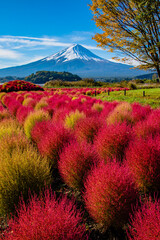 Fototapeta na wymiar 富士山とコキヤ,