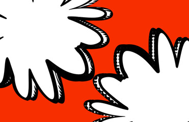 ポップなイメージの雲デザイン３