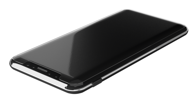 black iphone smart phone render realistic blank studio lighting cgi 3d realistic rendering 