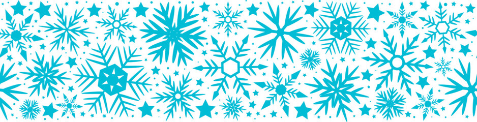 Snowflakes seamless pattern for decoration for Christmas design.