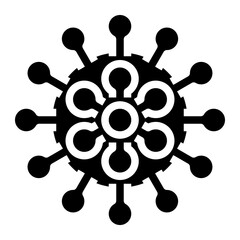 Fototapeta premium virus glyph icon