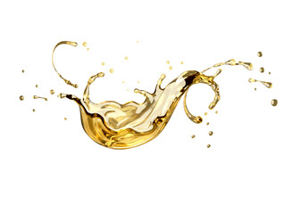 Olive or engine oil splash, 3D Rendering, 3D illustration