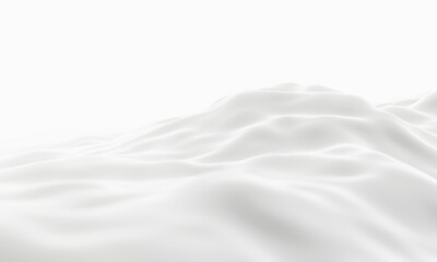 Fototapeta na wymiar 3D render white snowy mountain. Snow drift