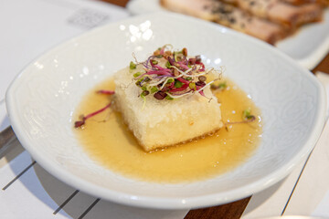 한국 두부 샐러드 요리